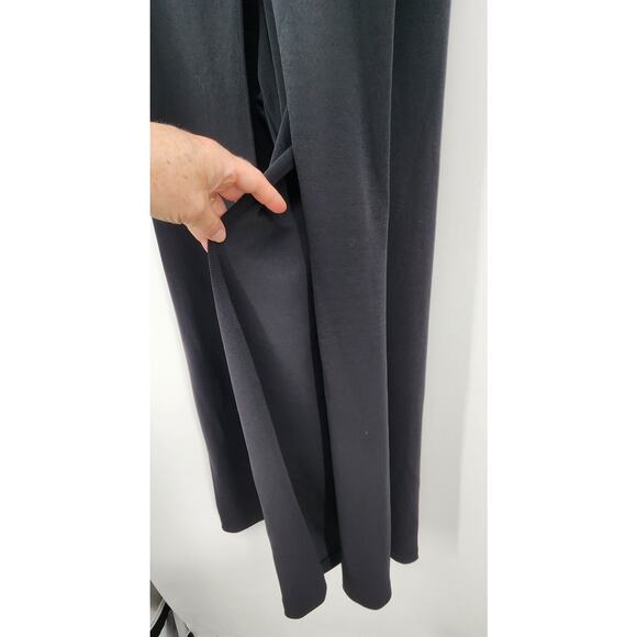 New NWT Adrianna Papell Knit Crepe‎ Drape Front Pants Black US Size 16 - Picture 6 of 10